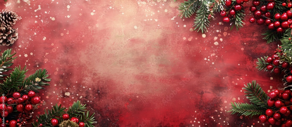 Poster a festive backdrop with a christmas theme and plenty of space for adding text or images - a classic 