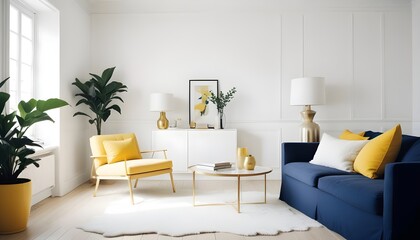 Obraz premium Photo interior modern design room 3d illustration