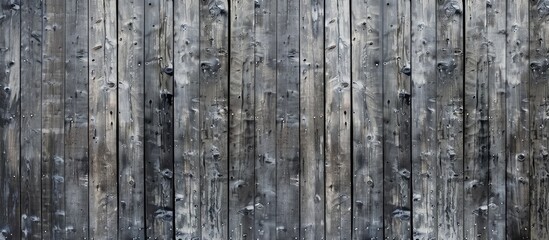 Fototapeta premium A textured gray wooden wall with ample space for text, ideal for background use in abstract designs and images requiring copy space.