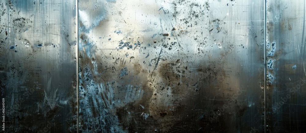 Aufkleber texture of shiny metal surface with copy space image.