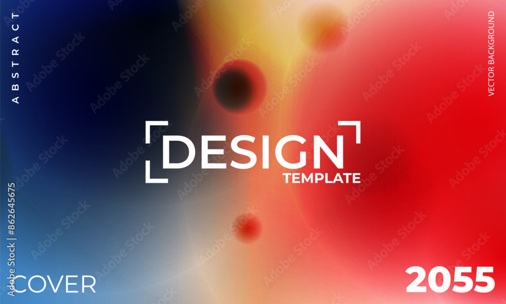 Aufkleber vibrant gradient background design wit circles and spheres. abstract creative vector background for 