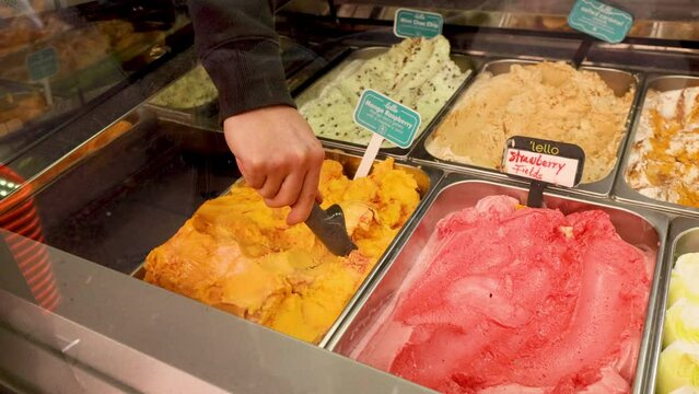 Scooping Ice Cream in Melbourne