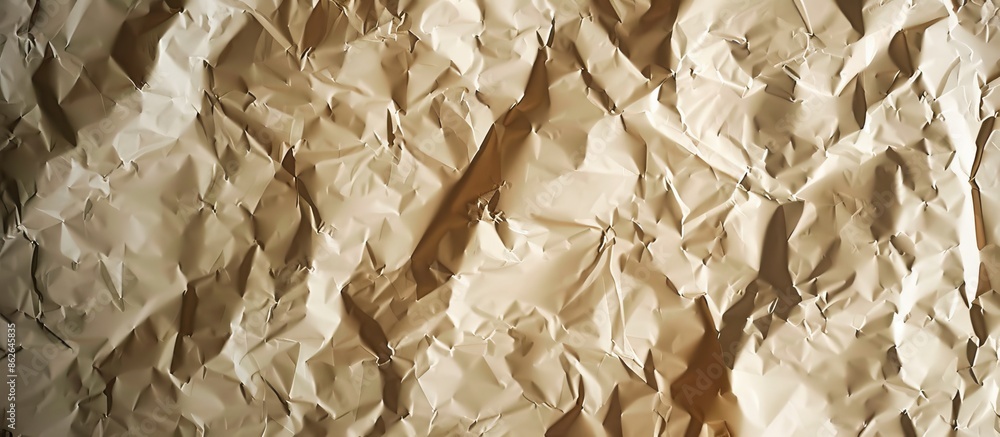 Poster natural crumpled paper texture with copy space image.