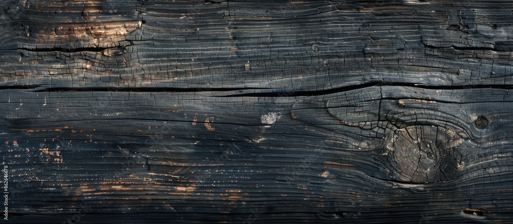 Poster Background surface with an old natural pattern on dark wood texture, suitable for a copy space image.