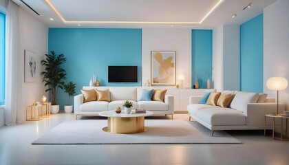 Fototapeta premium Photo interior modern design room 3d illustration