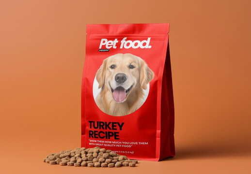 Dog Food Bag Mockup With Generative AI