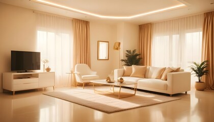 Fototapeta premium Photo interior modern design room 3d illustration