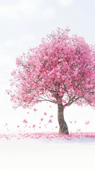 Fototapeta premium 3D graphics of a pink cherry blossom tree