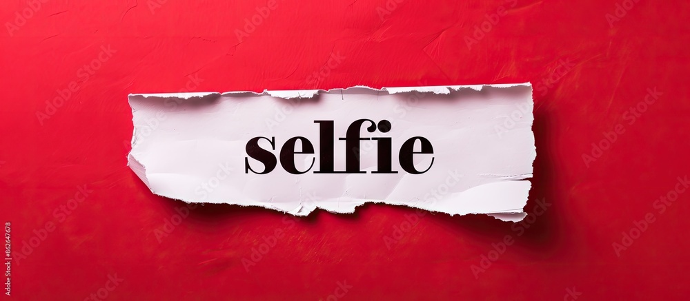 Aufkleber a torn white paper with the word 