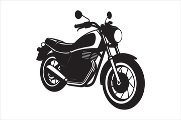 Fototapeta premium Motorcycle Silhouette Victor Art Created with AI Technology 