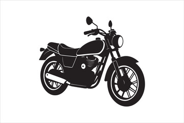 Fototapeta premium Motorcycle Silhouette Victor Art Created with AI Technology 