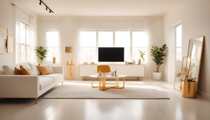 Fototapeta premium Photo interior modern design room 3d illustration