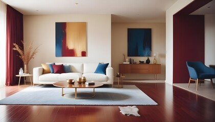 Fototapeta premium Photo interior modern design room 3d illustration