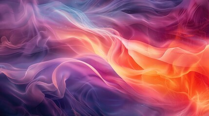 Obraz premium Abstract colorful smoke texture with vibrant hues of purple, pink, and orange, creating a dynamic and fluid visual effect.