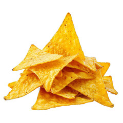 Fototapeta premium A pile of tortilla chips with a white background
