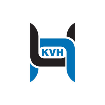 KVH letter logo design on white background. KVH logo. KVH creative initials letter Monogram logo icon concept. KVH letter design