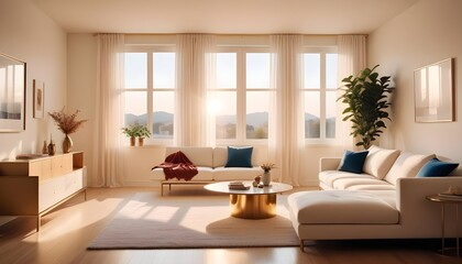 Fototapeta premium Photo interior modern design room 3d illustration