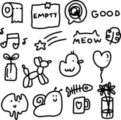 cute doodles design for templates.