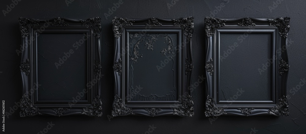 Aufkleber three distinct frames set against a blank background, providing ample copy space image.