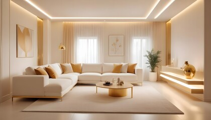 Fototapeta premium Photo interior modern design room 3d illustration