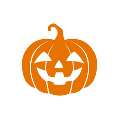 Happy Halloween Pumpkin flat vector illustration. Scary and Creepy Pumpkin vector. Isolated in a blank background can be edited and color-changed.