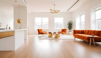 Fototapeta premium Photo interior modern design room 3d illustration