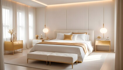 Photo interior modern design room 3d illustration