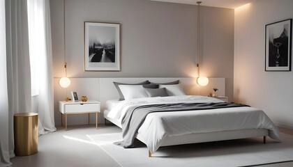 Photo interior modern design room 3d illustration