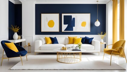 Photo interior modern design room 3d illustration