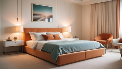 Photo interior modern design room 3d illustration