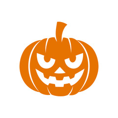 Happy Halloween Pumpkin flat vector illustration. Scary and Creepy Pumpkin vector. Isolated in a blank background can be edited and color-changed.