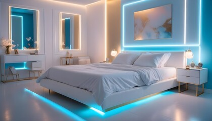 Photo interior modern design room 3d illustration
