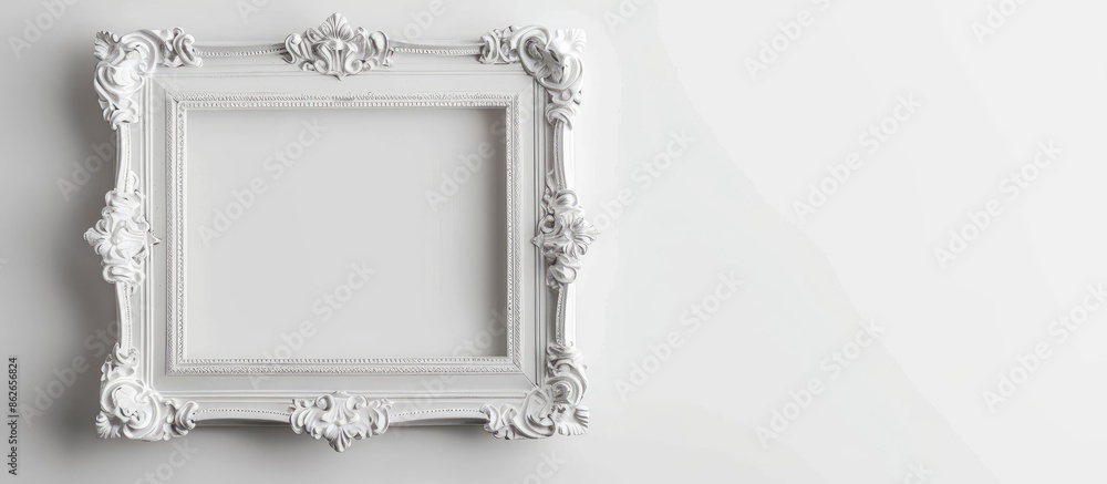 Leinwandbilder white background with a photo frame isolated for a copy space image.