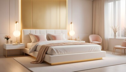 Fototapeta premium Photo interior modern design room 3d illustration