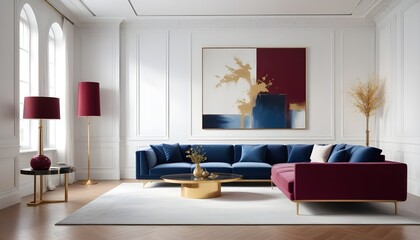 Photo interior modern design room 3d illustration