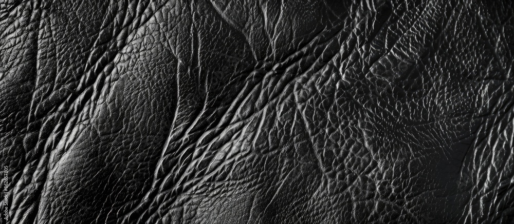 Poster the black leather's texture is visible in the copy space image.