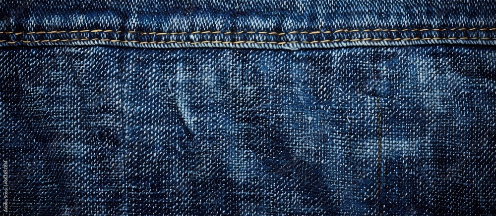 Poster close-up view of denim texture with copy space image for vintage background or wallpaper, showcasing