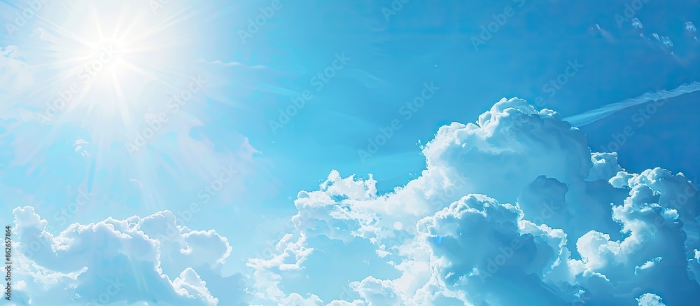 Aufkleber blue sky background with free copy space image for product or advertising design is provided.