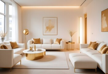 Fototapeta premium Photo interior modern design room 3d illustration