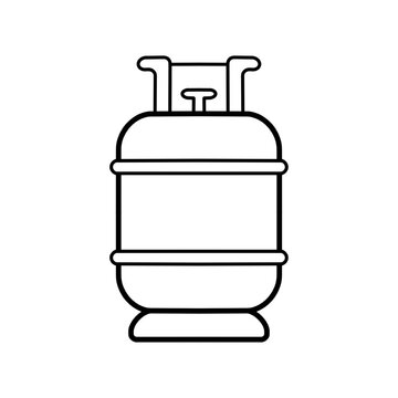 recommend clip art: Gas cylinder bottle icon. Outline gas cylinder bottle vector icon for web design isolated on white background