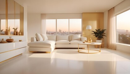 Fototapeta premium Photo interior modern design room 3d illustration