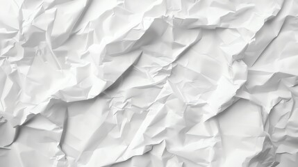 Obraz premium Textured white crumpled paper background. 