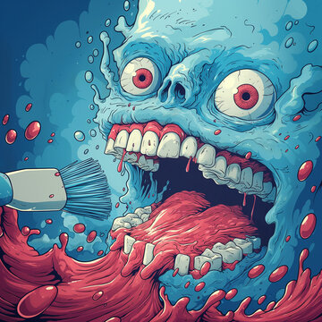 design for t-shirt with monster