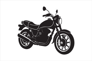 Obraz premium Motorcycle Silhouette Victor Art Created with AI Technology 