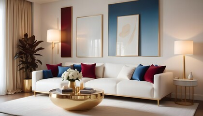 Photo interior modern design room 3d illustration