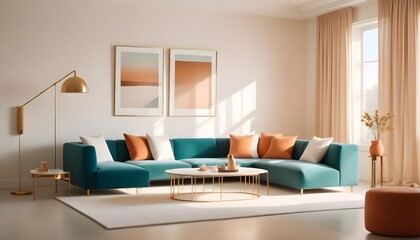 Photo interior modern design room 3d illustration