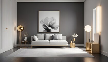 Photo interior modern design room 3d illustration
