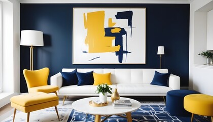 Photo interior modern design room 3d illustration
