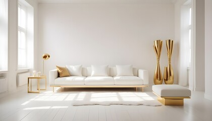Photo interior modern design room 3d illustration