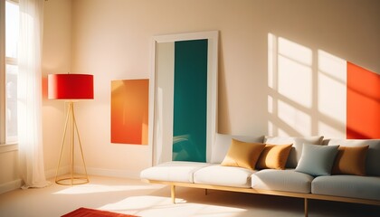 Photo interior modern design room 3d illustration